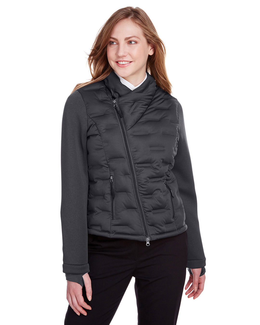 North End Ladies' Loft Pioneer Hybrid Bomber Jacket North End