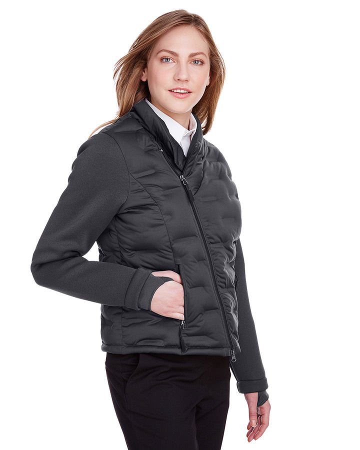 North End Ladies' Loft Pioneer Hybrid Bomber Jacket North End