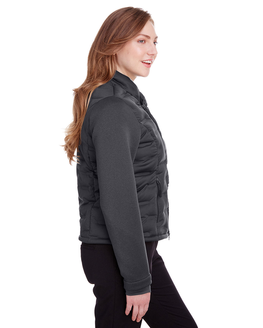 North End Ladies' Loft Pioneer Hybrid Bomber Jacket North End