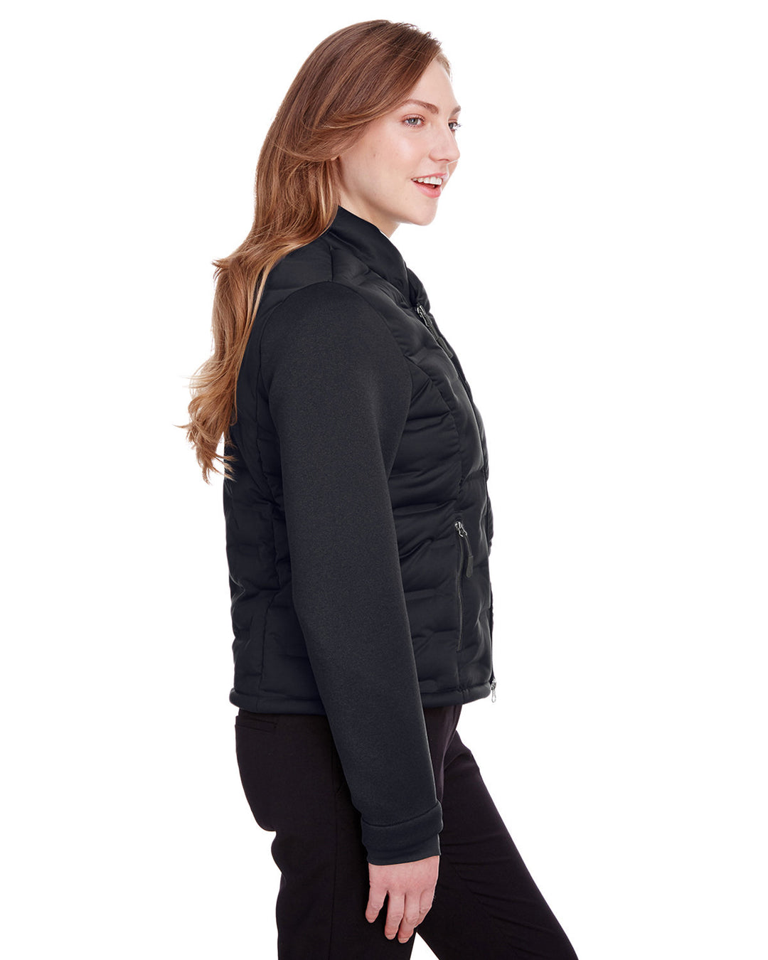 North End Ladies' Loft Pioneer Hybrid Bomber Jacket North End