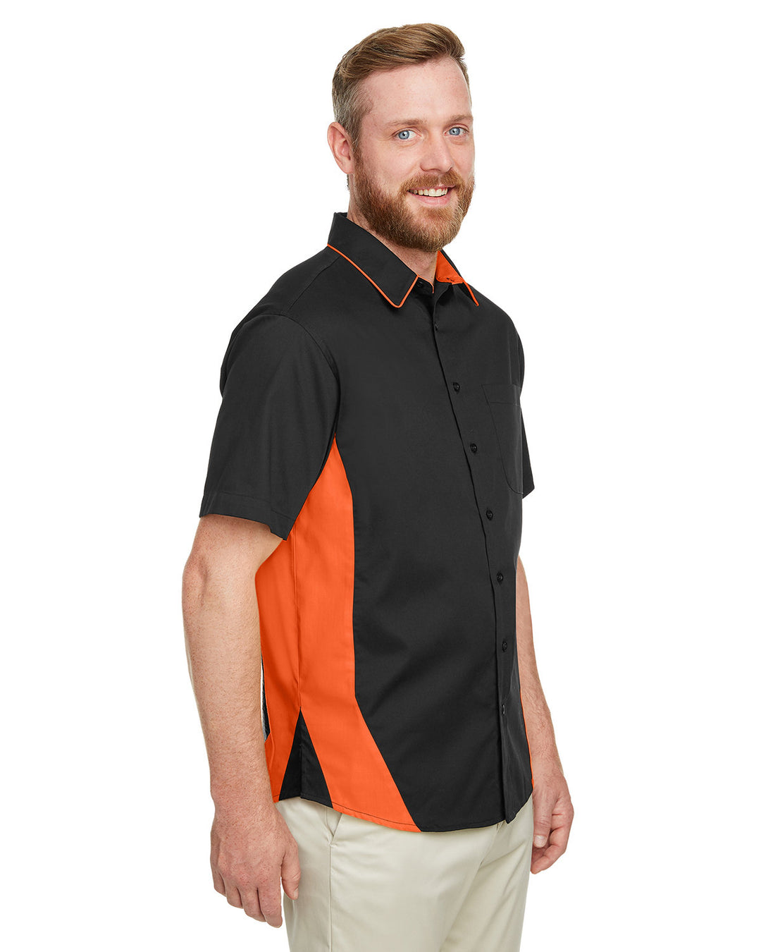 Harriton Men's Tall Flash IL Colorblock Short Sleeve Shirt