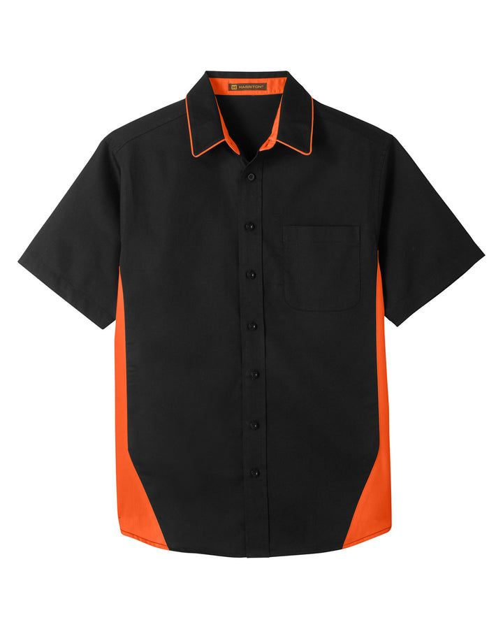 Harriton Men's Tall Flash IL Colorblock Short Sleeve Shirt