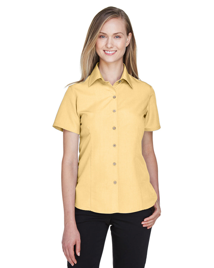 Harriton Ladies' Barbados Textured Camp Shirt Harriton