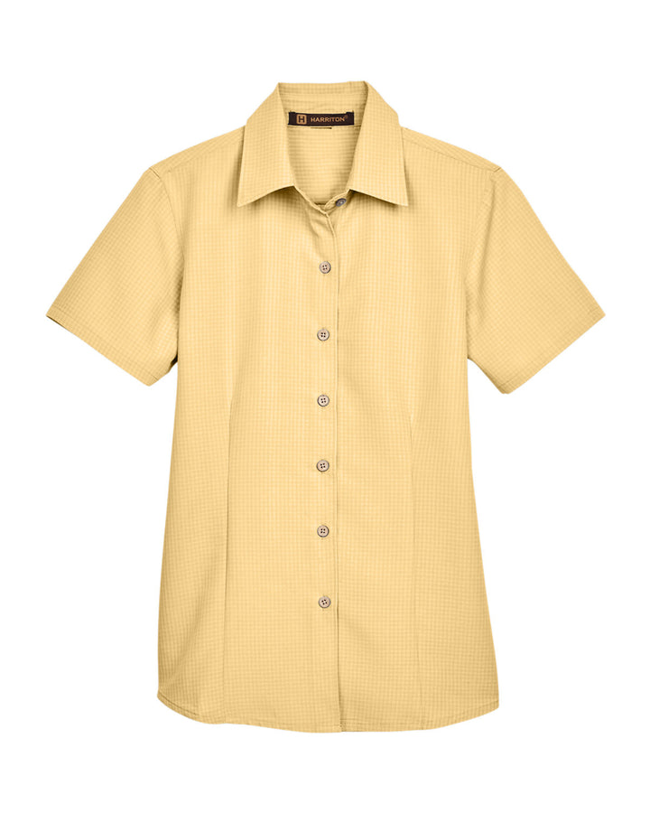 Harriton Ladies' Barbados Textured Camp Shirt Harriton