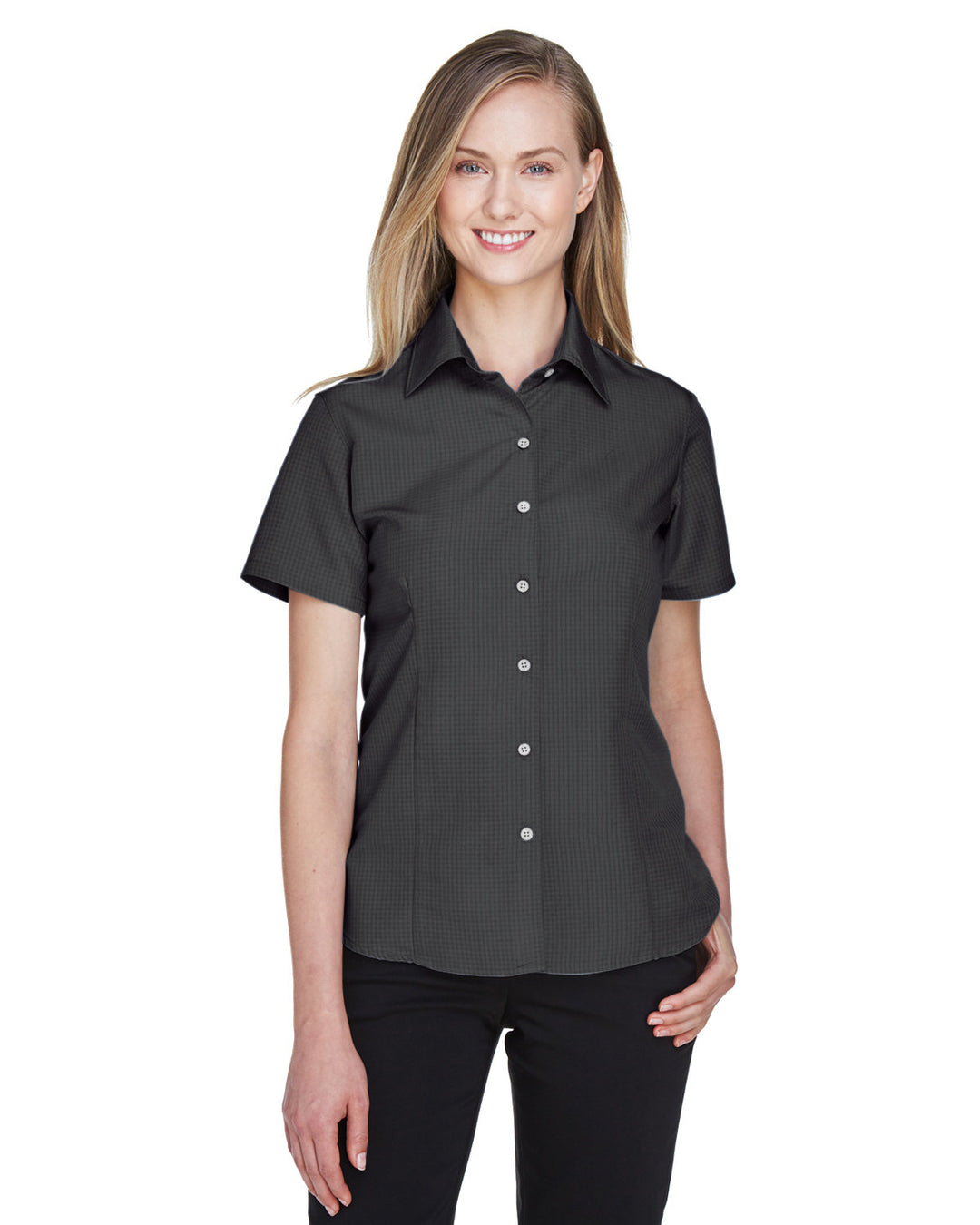 Harriton Ladies' Barbados Textured Camp Shirt Harriton