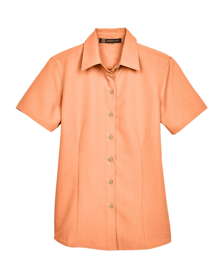 Harriton Ladies' Barbados Textured Camp Shirt Harriton