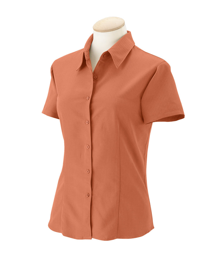 Harriton Ladies' Barbados Textured Camp Shirt Harriton