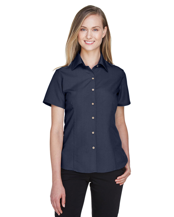 Harriton Ladies' Barbados Textured Camp Shirt Harriton