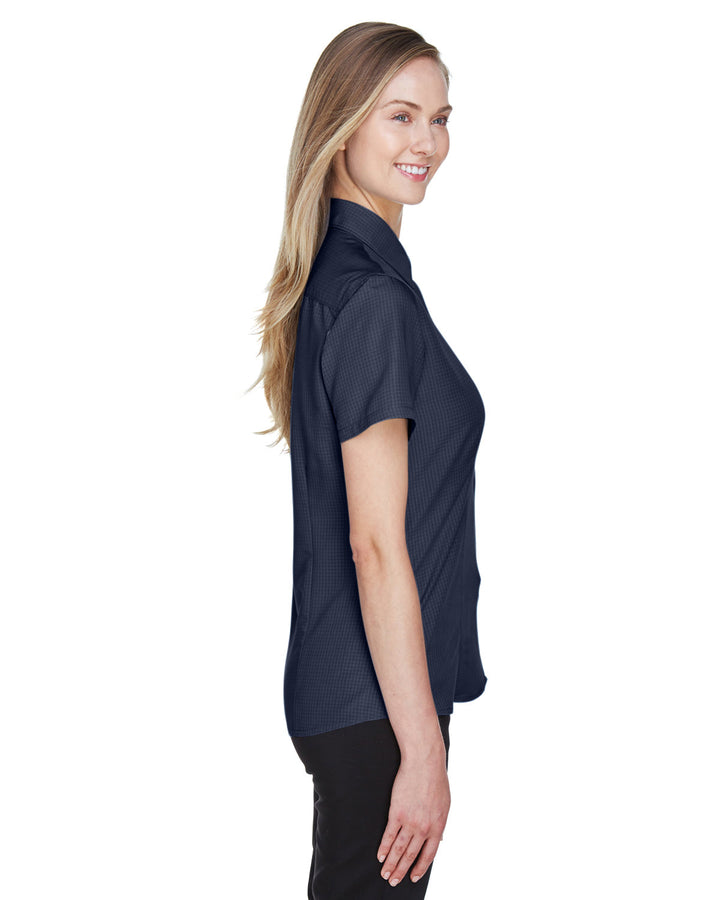 Harriton Ladies' Barbados Textured Camp Shirt Harriton