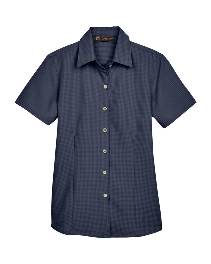 Harriton Ladies' Barbados Textured Camp Shirt Harriton