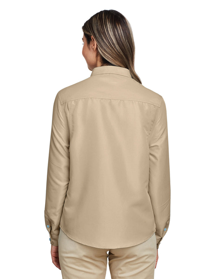 Harriton Ladies' Key West Long-Sleeve Performance Staff Shirt Harriton