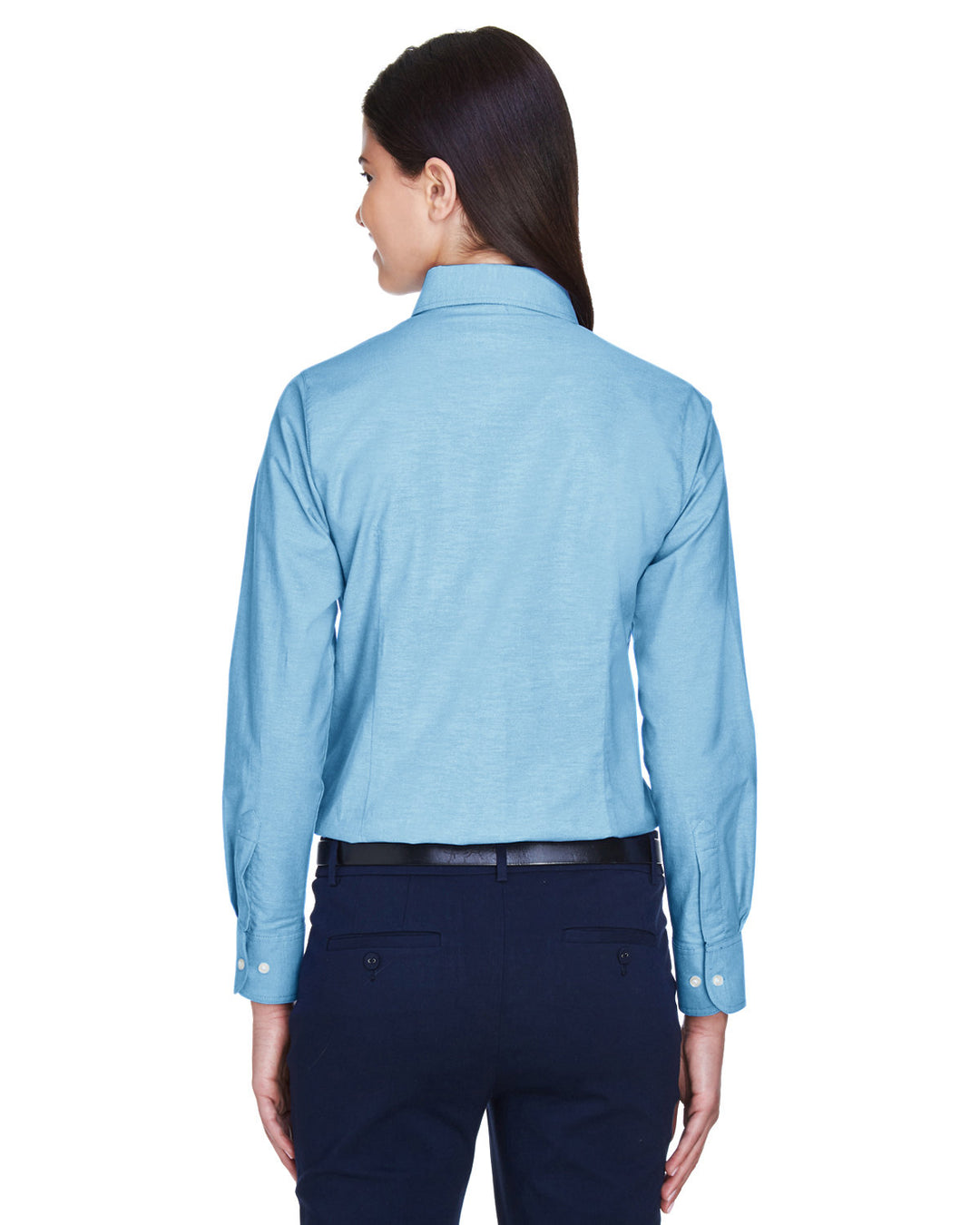 Harriton Ladies' Long-Sleeve Oxford with Stain-Release Harriton