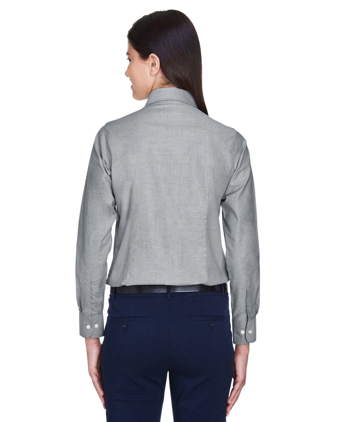 Harriton Ladies' Long-Sleeve Oxford with Stain-Release Harriton