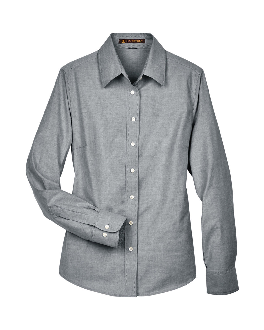 Harriton Ladies' Long-Sleeve Oxford with Stain-Release Harriton