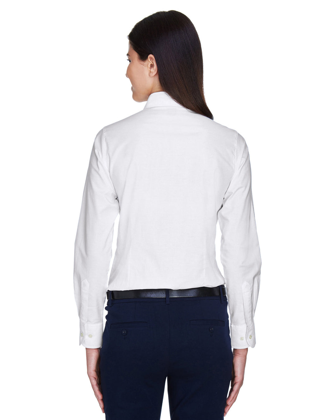 Harriton Ladies' Long-Sleeve Oxford with Stain-Release Harriton