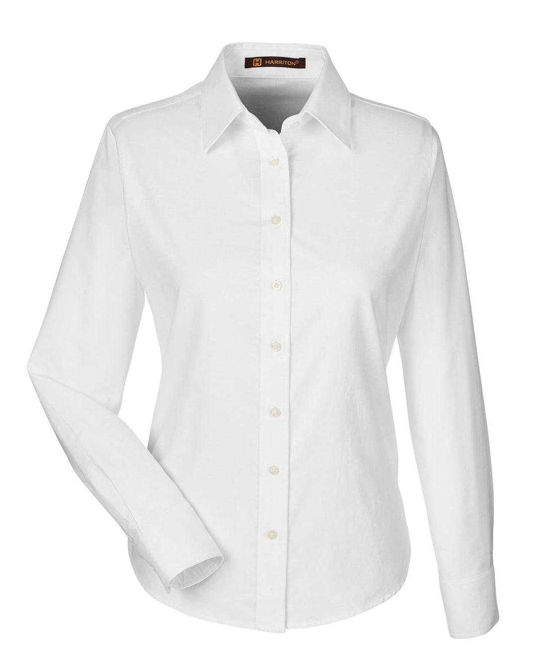 Harriton Ladies' Long-Sleeve Oxford with Stain-Release Harriton