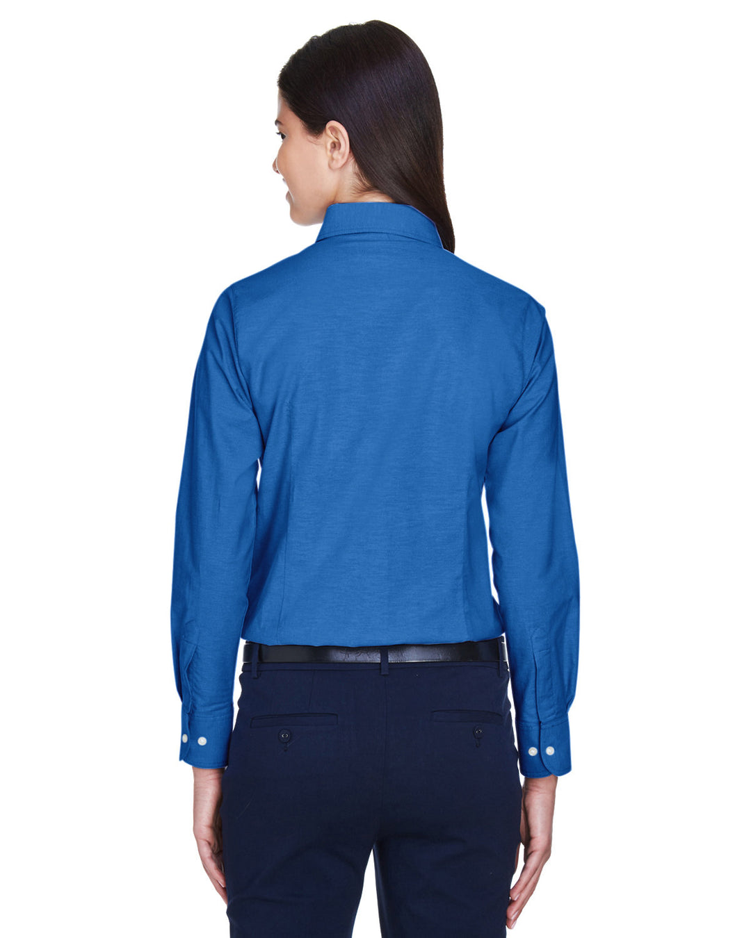 Harriton Ladies' Long-Sleeve Oxford with Stain-Release Harriton