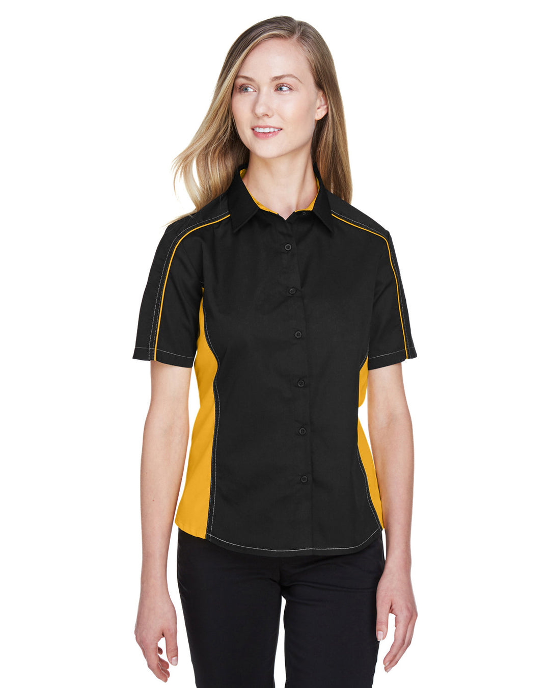 North End Ladies' Fuse Colorblock Twill Shirt North End