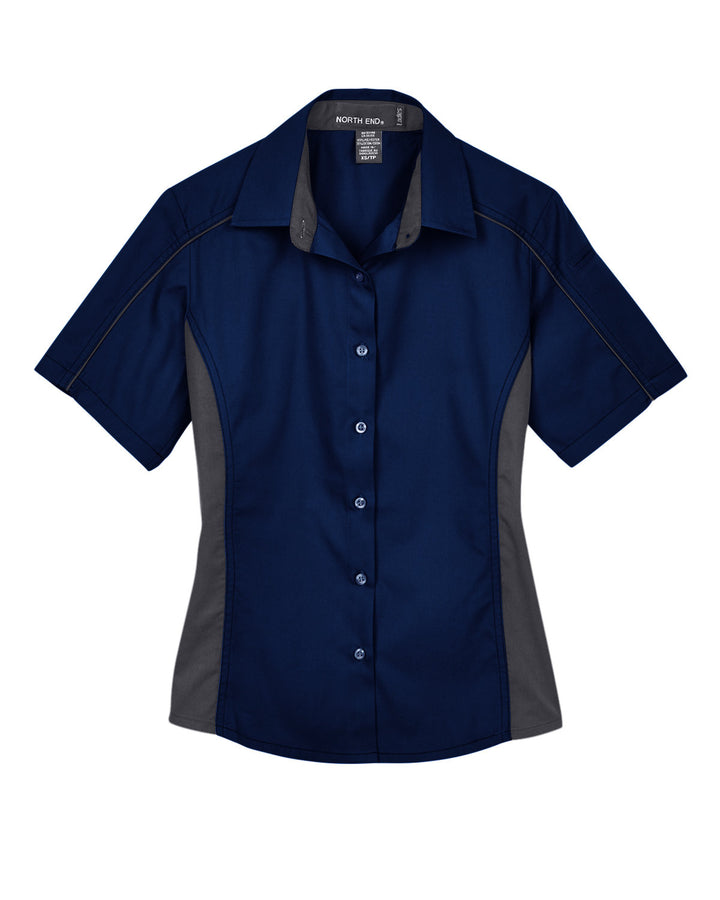 North End Ladies' Fuse Colorblock Twill Shirt North End