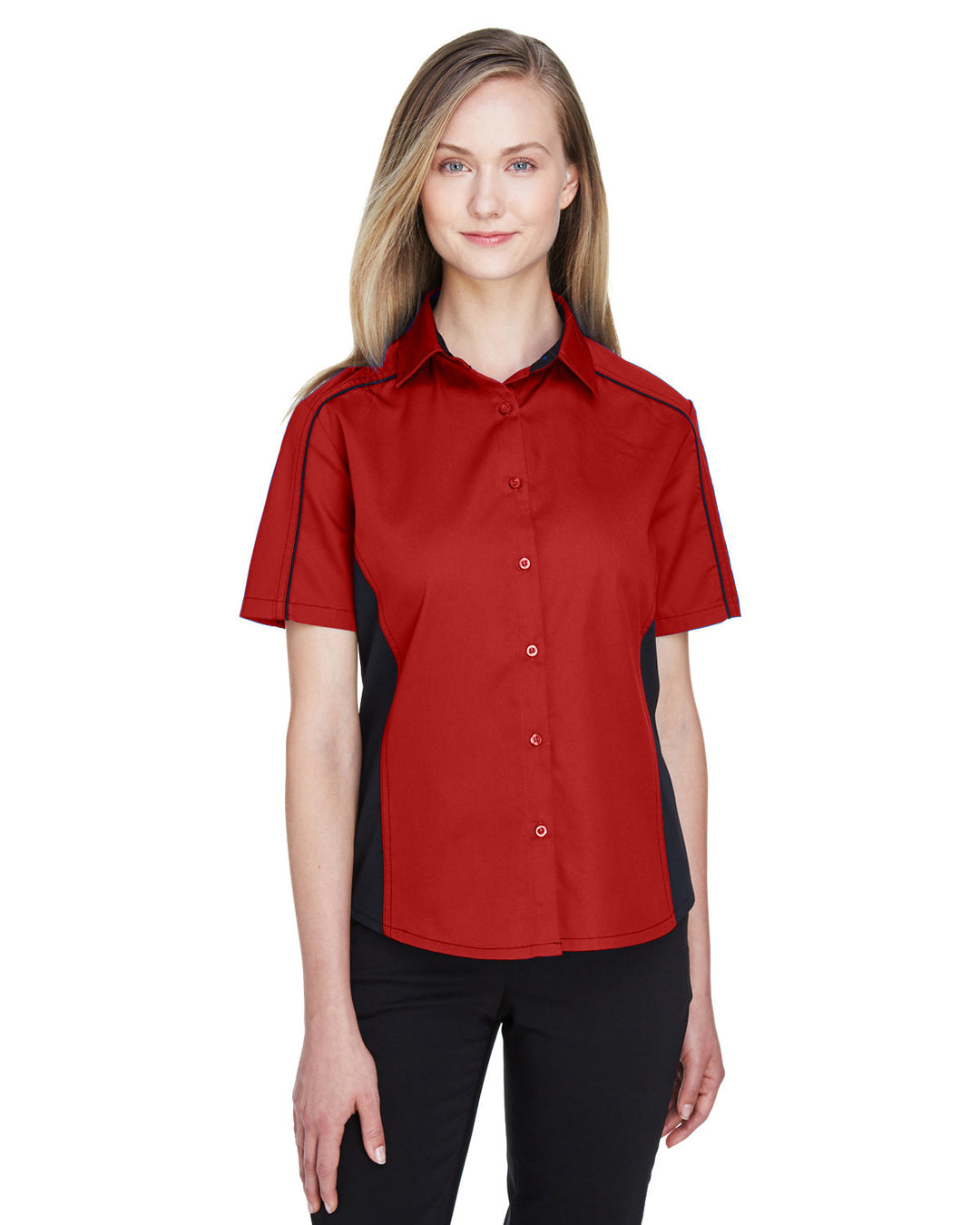 North End Ladies' Fuse Colorblock Twill Shirt North End