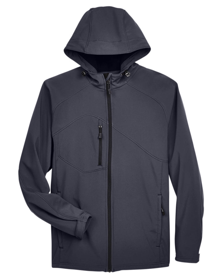 North End Men's Prospect Two-Layer Fleece Bonded Soft Shell Hooded Jacket North End