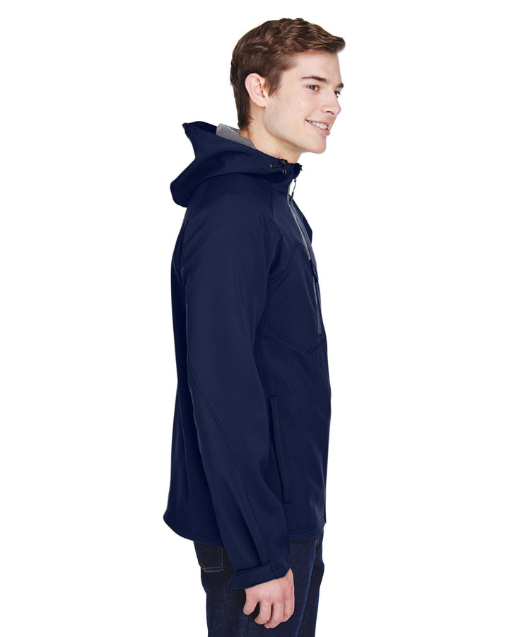 North End Men's Prospect Two-Layer Fleece Bonded Soft Shell Hooded Jacket North End