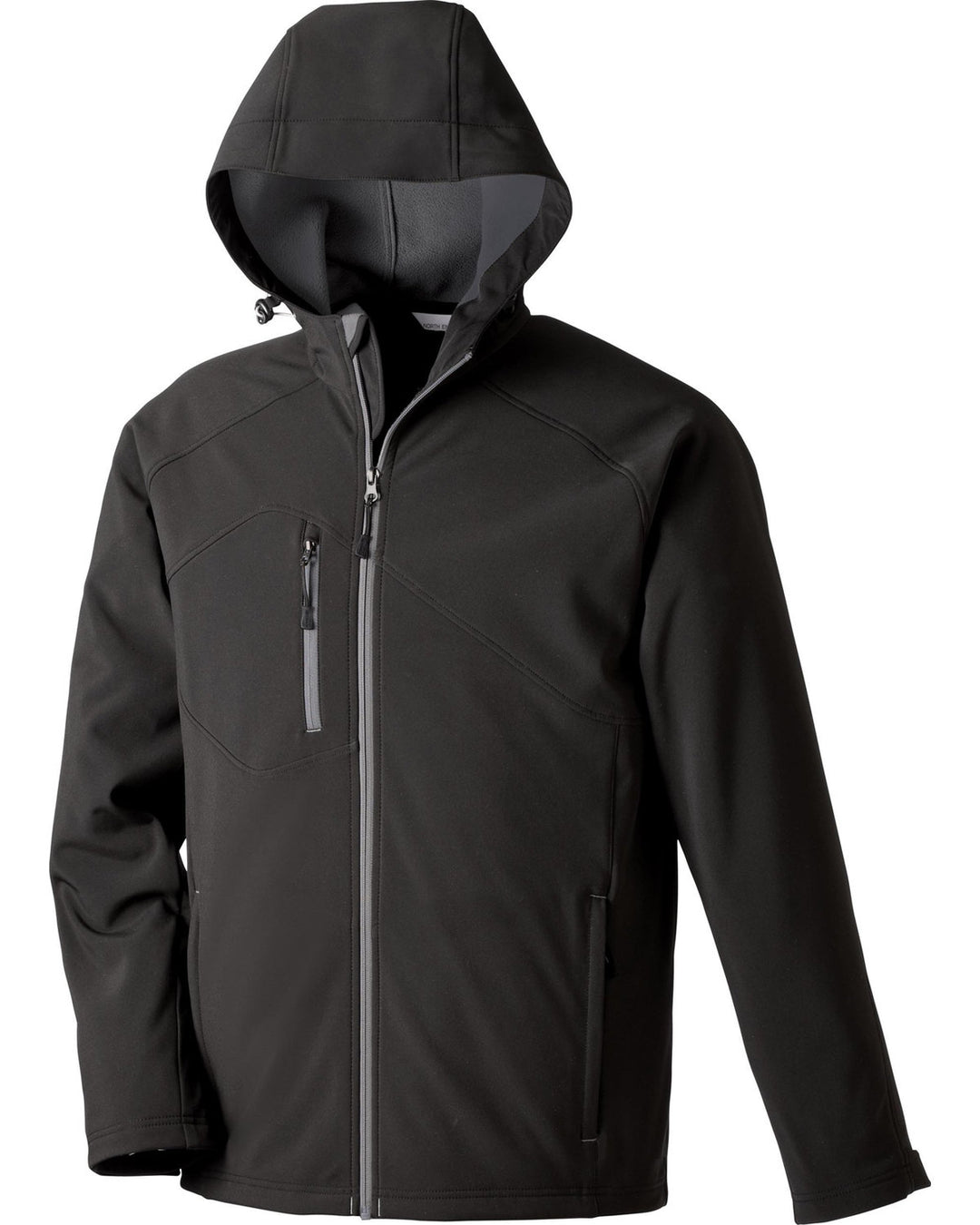 North End Men's Prospect Two-Layer Fleece Bonded Soft Shell Hooded Jacket North End