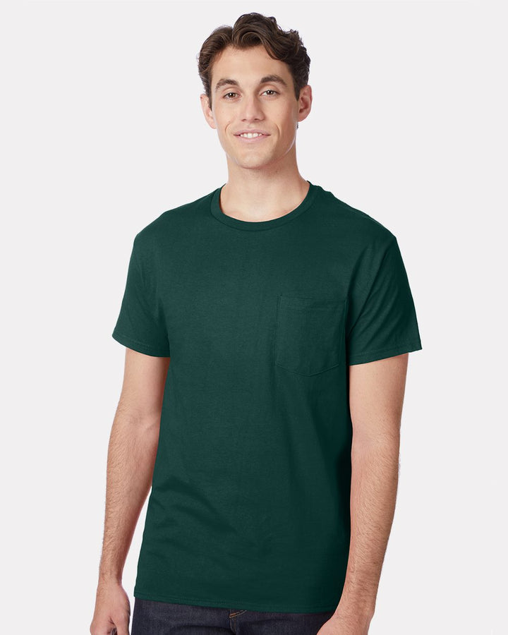 Hanes Men's Authentic Pocket T-Shirt Mens Apparel Shirts & Tops