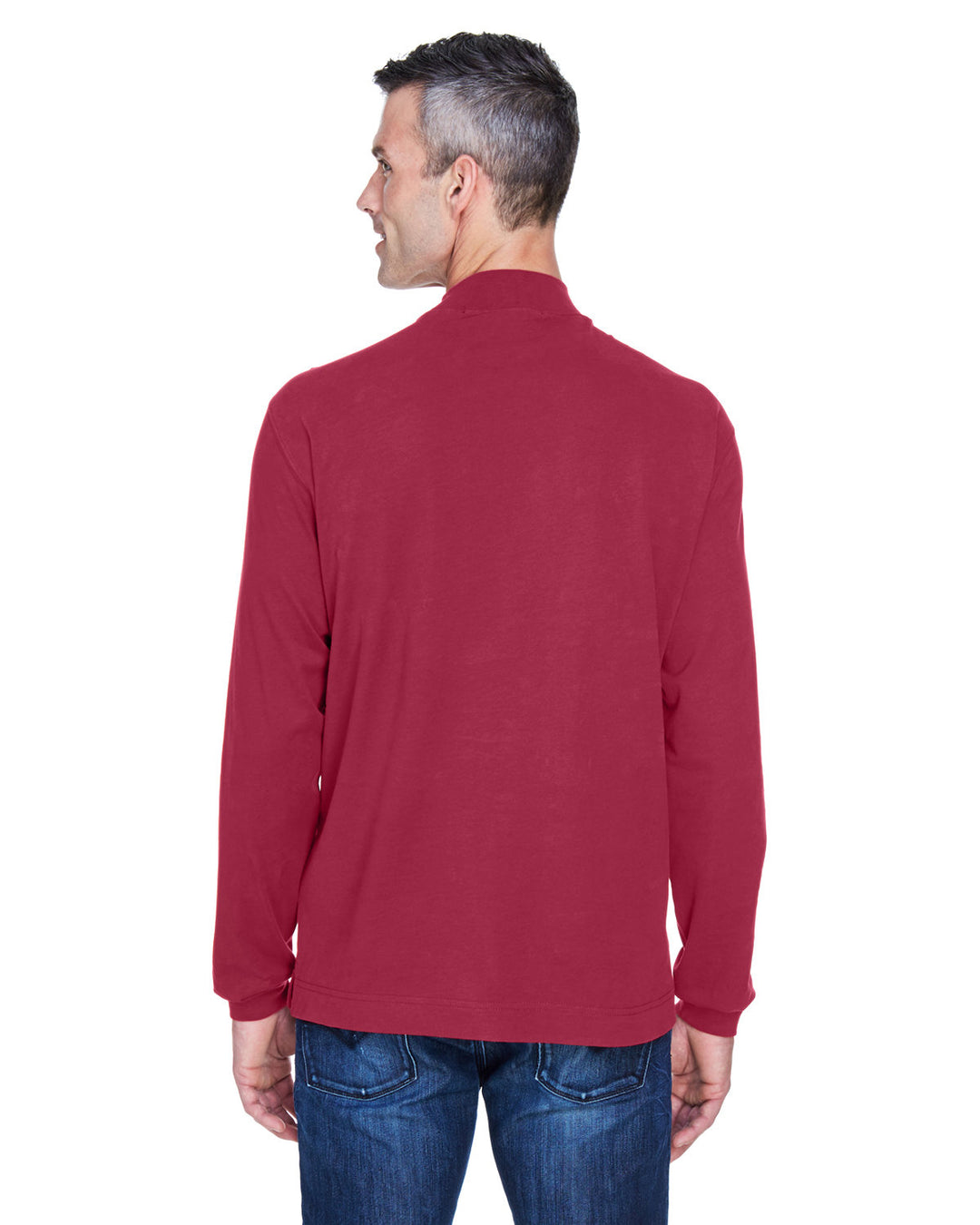 Devon & Jones Adult Sueded Cotton Jersey Mock Turtleneck Devon & Jones