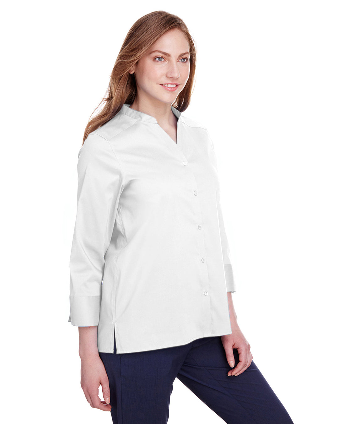 Devon & Jones Ladies' Crown Collection™ Stretch Broadcloth 3/4 Sleeve Blouse Devon & Jones