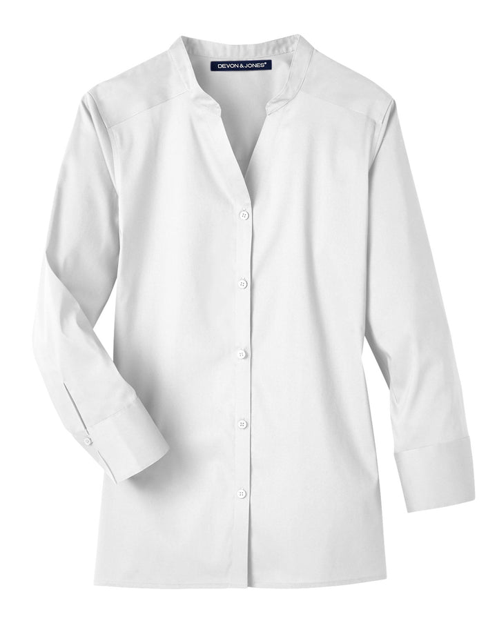 Devon & Jones Ladies' Crown Collection™ Stretch Broadcloth 3/4 Sleeve Blouse Devon & Jones