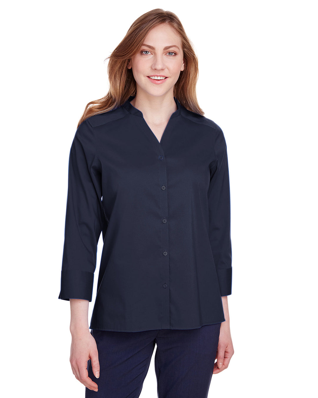 Devon & Jones Ladies' Crown Collection™ Stretch Broadcloth 3/4 Sleeve Blouse Devon & Jones