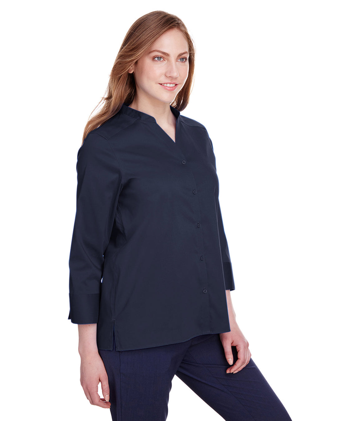 Devon & Jones Ladies' Crown Collection™ Stretch Broadcloth 3/4 Sleeve Blouse Devon & Jones