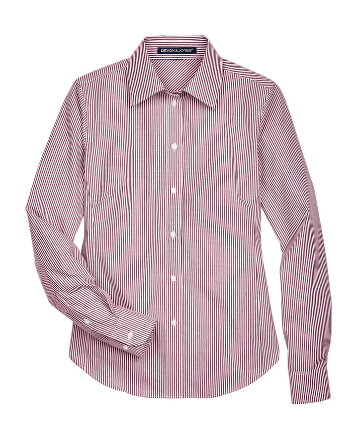 Devon & Jones Ladies' Crown Woven Collection™ Banker Stripe Devon & Jones