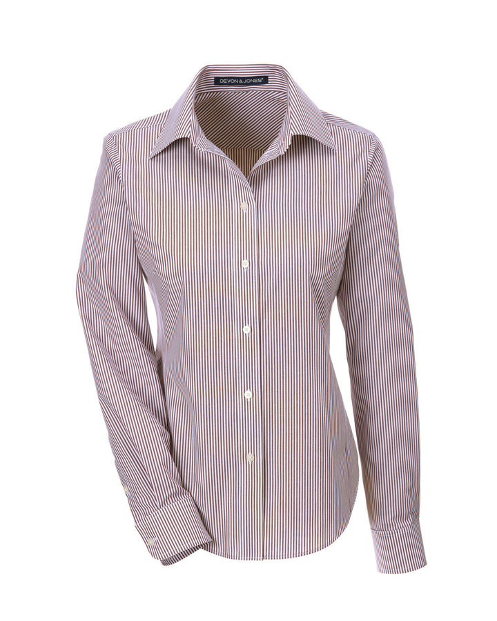 Devon & Jones Ladies' Crown Woven Collection™ Banker Stripe Devon & Jones