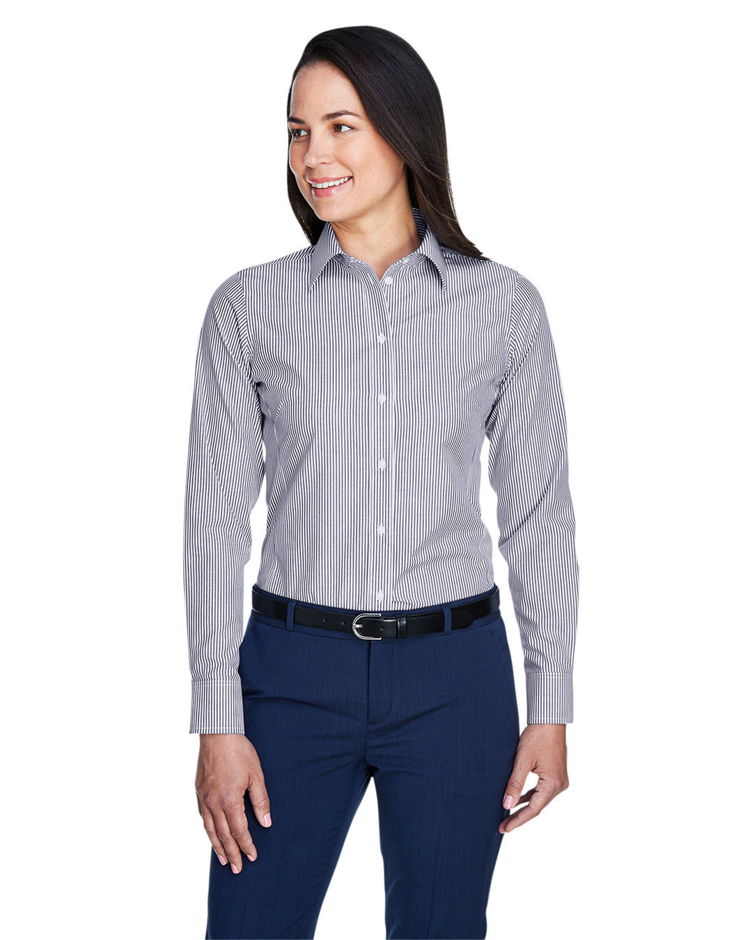 Devon & Jones Ladies' Crown Woven Collection™ Banker Stripe Devon & Jones