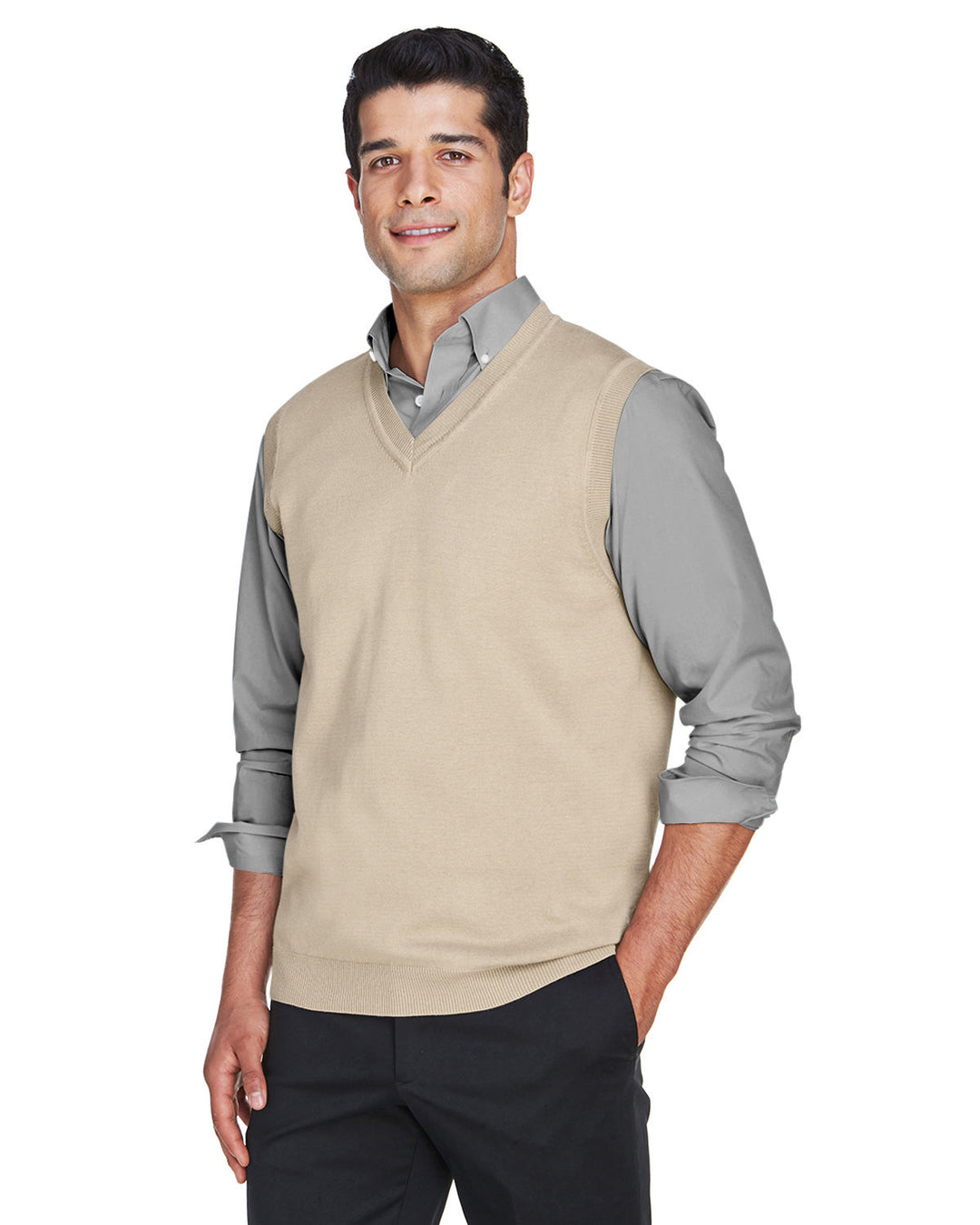 Devon & Jones Adult V-Neck Vest Devon & Jones