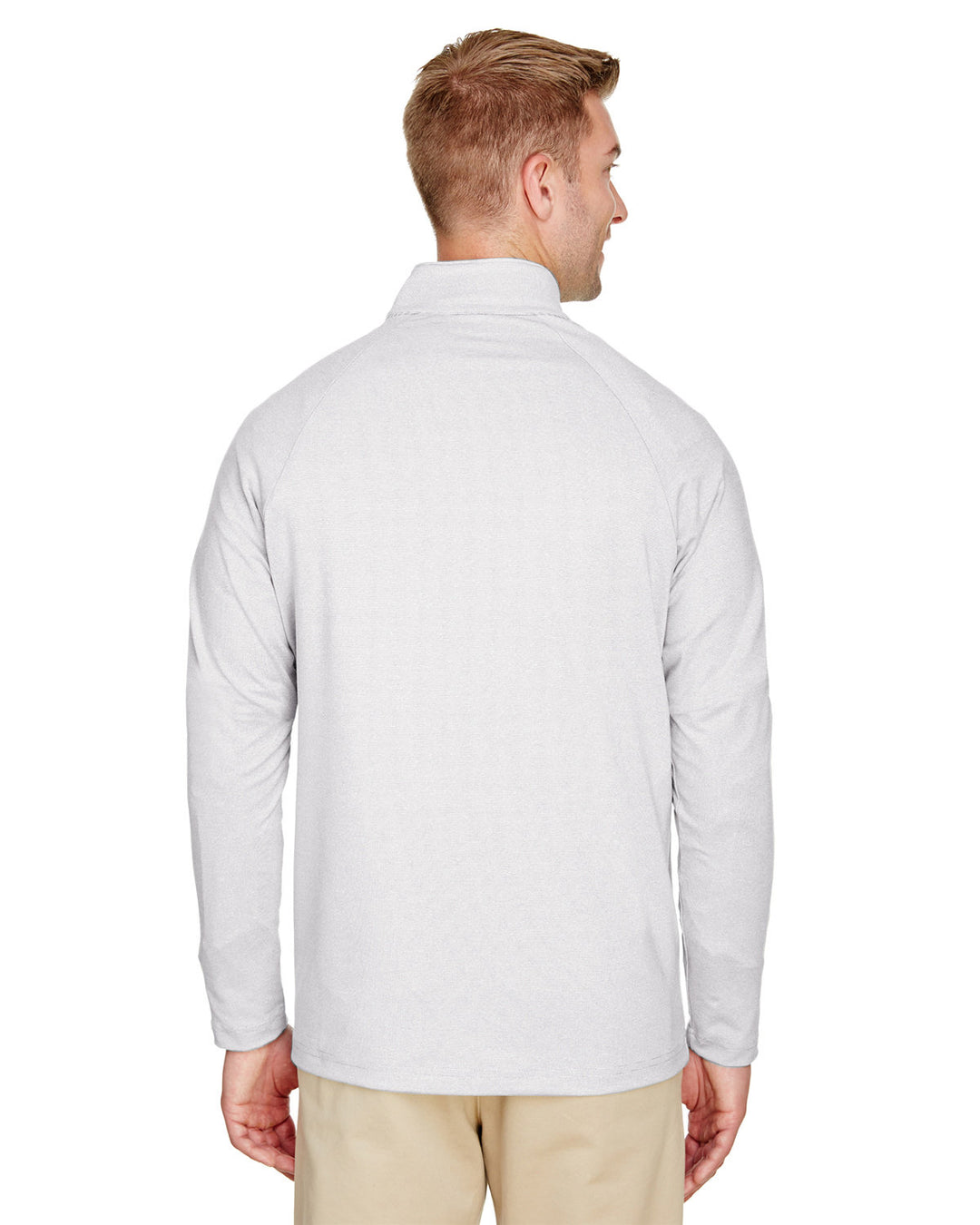 Devon & Jones CrownLux Performance™ Men's Clubhouse Micro-Stripe Quarter-Zip Devon & Jones