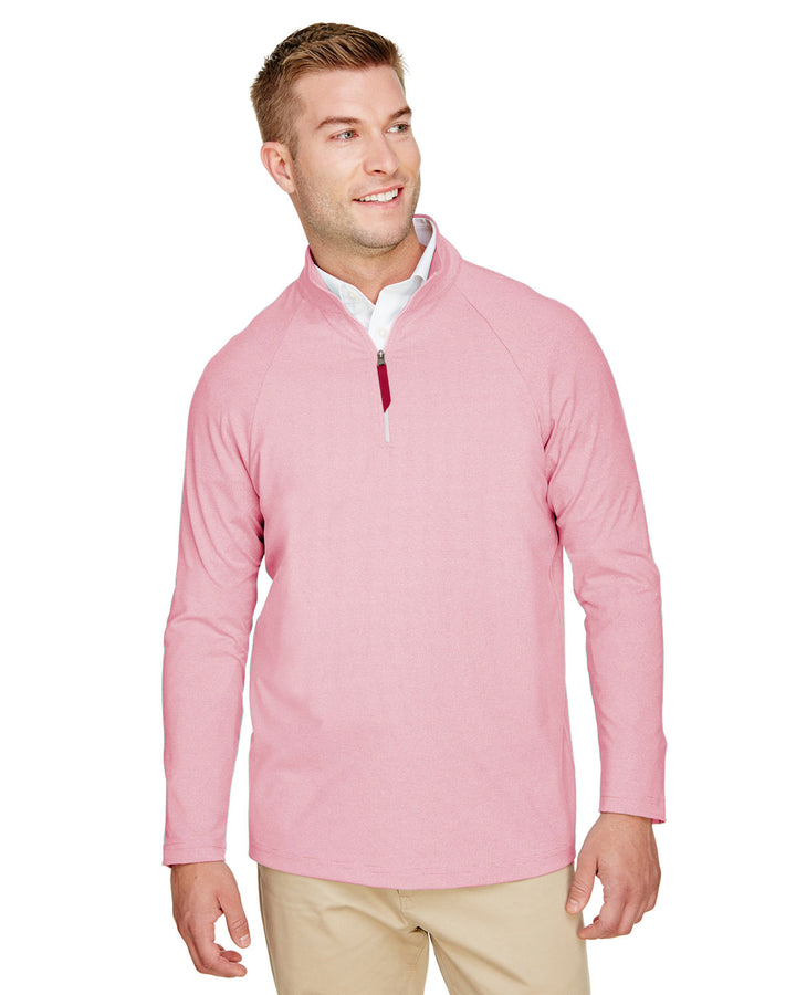 Devon & Jones CrownLux Performance™ Men's Clubhouse Micro-Stripe Quarter-Zip Devon & Jones