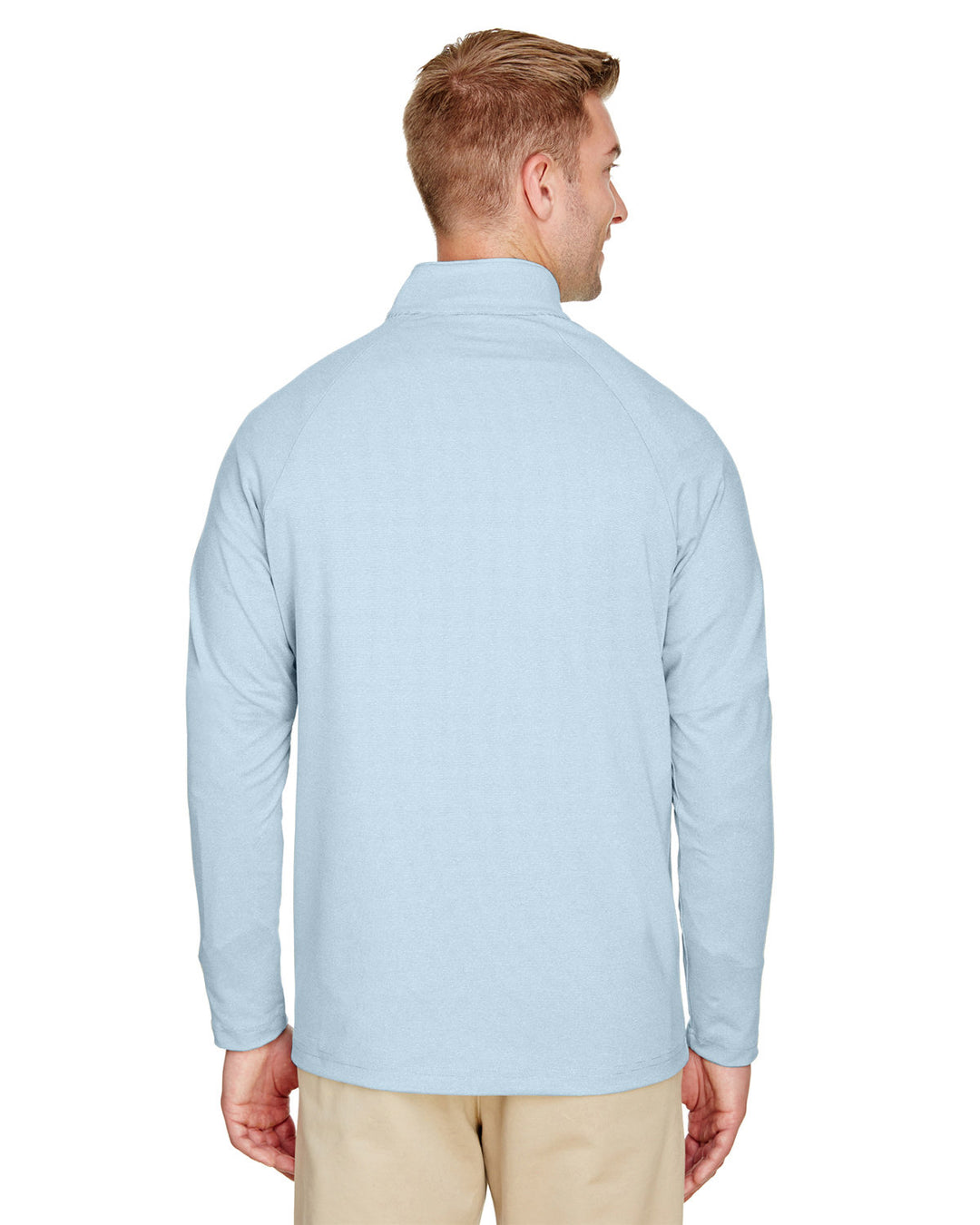 Devon & Jones CrownLux Performance™ Men's Clubhouse Micro-Stripe Quarter-Zip Devon & Jones