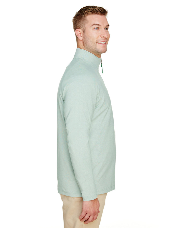 Devon & Jones CrownLux Performance™ Men's Clubhouse Micro-Stripe Quarter-Zip Devon & Jones