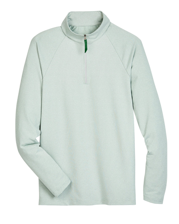 Devon & Jones CrownLux Performance™ Men's Clubhouse Micro-Stripe Quarter-Zip Devon & Jones