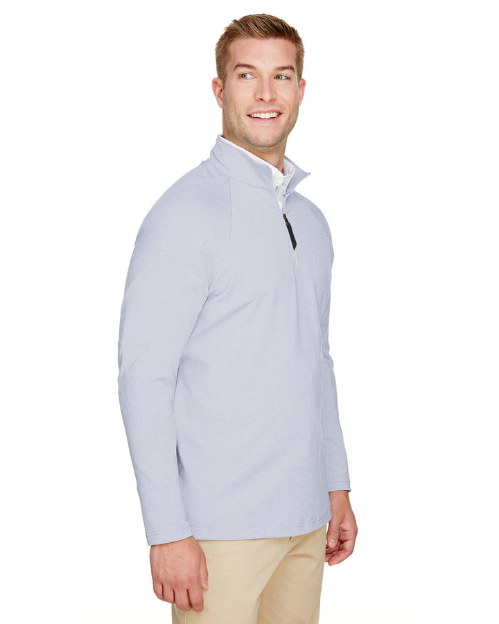 Devon & Jones CrownLux Performance™ Men's Clubhouse Micro-Stripe Quarter-Zip Devon & Jones