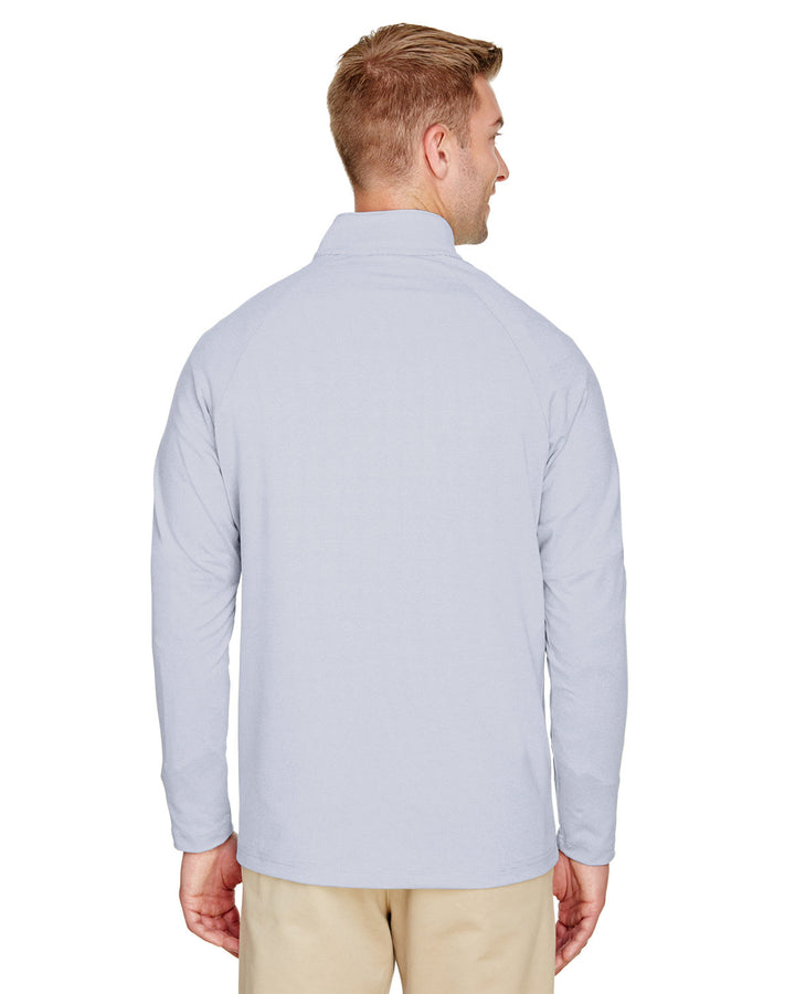 Devon & Jones CrownLux Performance™ Men's Clubhouse Micro-Stripe Quarter-Zip Devon & Jones