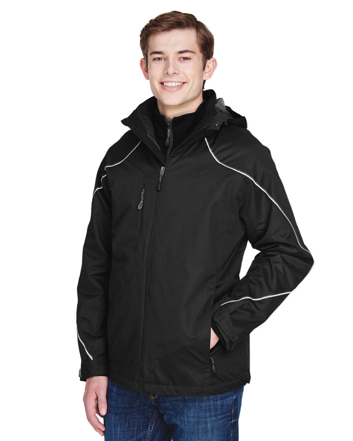 North End Men's Angle 3-in-1 Jacket with Bonded Fleece Liner North End