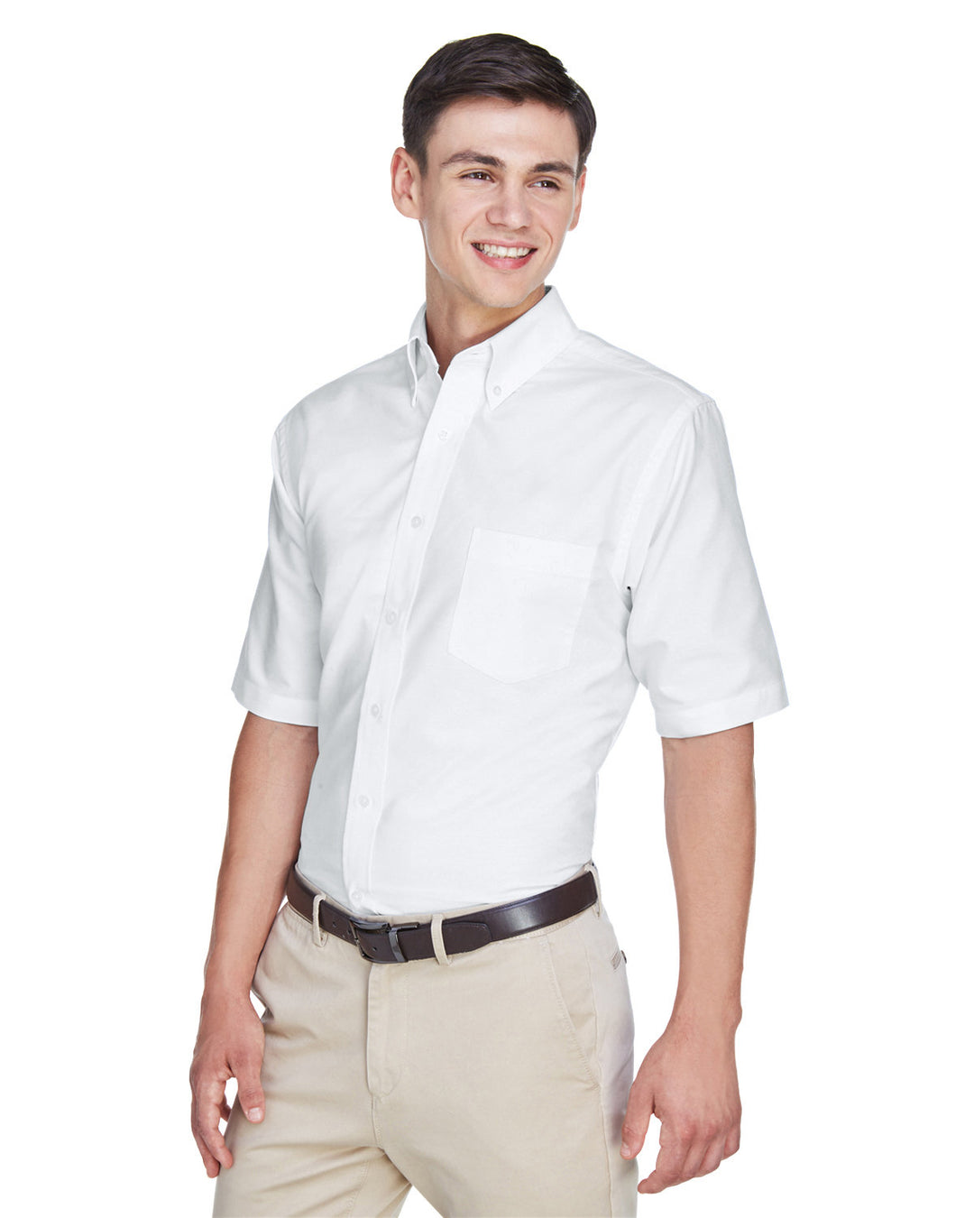 UltraClub Men's Classic Wrinkle-Resistant Short-Sleeve Oxford UltraClub