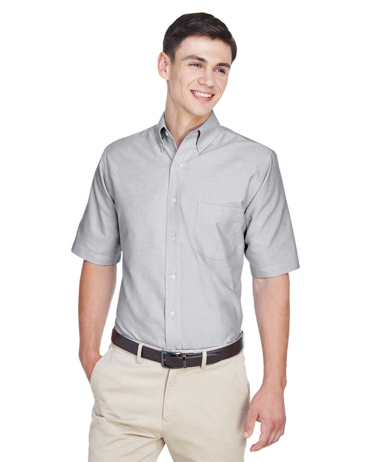 UltraClub Men's Classic Wrinkle-Resistant Short-Sleeve Oxford UltraClub