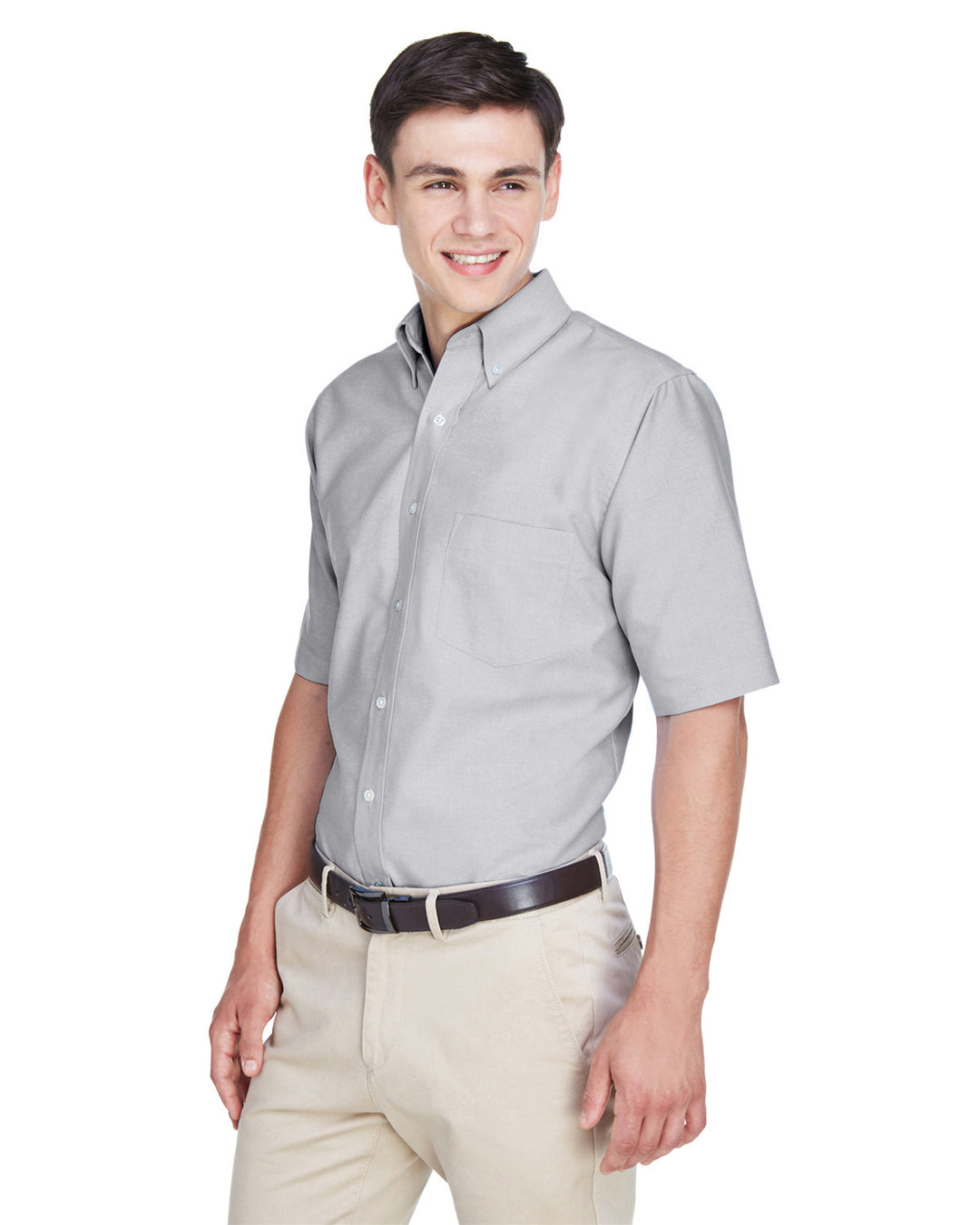 UltraClub Men's Classic Wrinkle-Resistant Short-Sleeve Oxford UltraClub