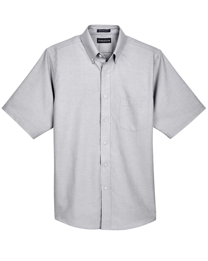 UltraClub Men's Classic Wrinkle-Resistant Short-Sleeve Oxford UltraClub