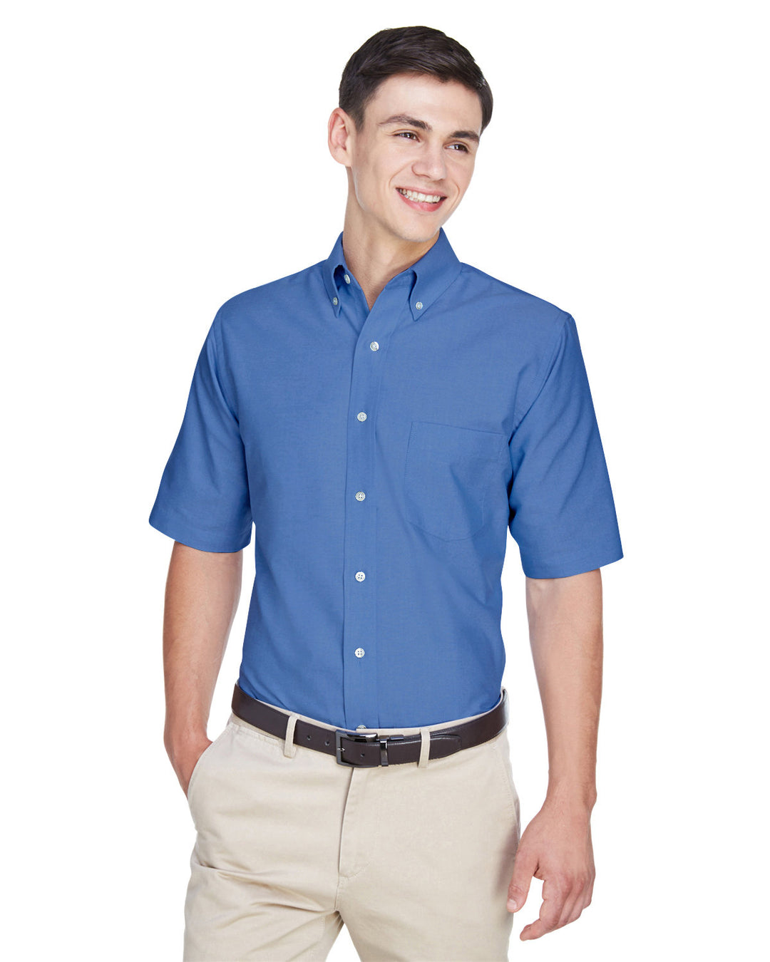 UltraClub Men's Classic Wrinkle-Resistant Short-Sleeve Oxford UltraClub